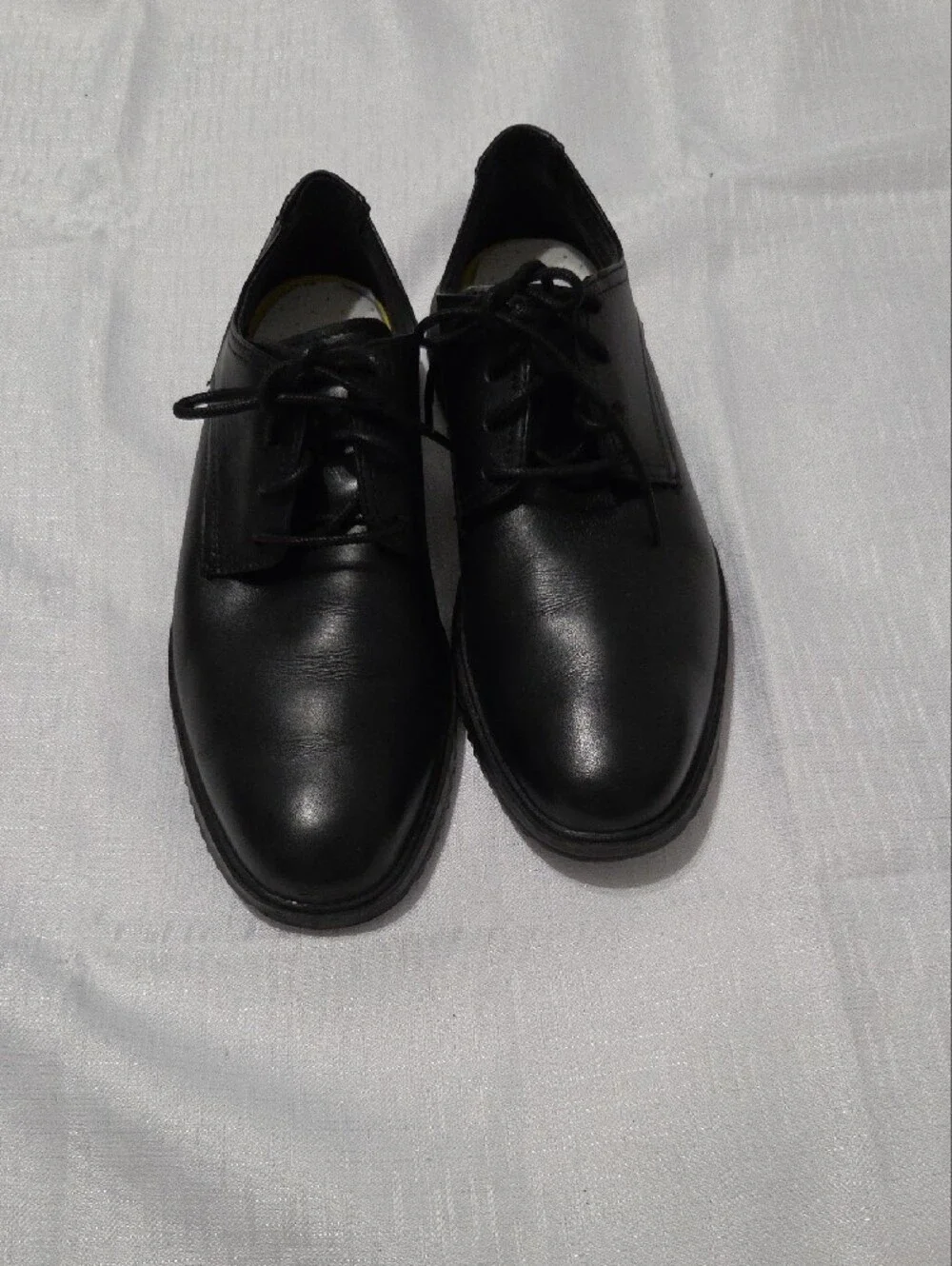 Cole Haan Black Leather Lace-Up Oxfords